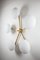Stella Daisy Chrome Opaque Ceiling Lamp in Brass and Opaline Glass by Design for Macha 3