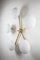 Stella Daisy Chrome Opaque Ceiling Lamp in Brass and Opaline Glass by Design for Macha, Image 3