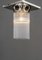 Lampade da soffitto Art Déco placcate in nichel con bastoncini di vetro, anni '20, set di 2, Immagine 6