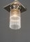 Lámparas de techo Art Déco de níquel con varillas de vidrio, años 20. Juego de 2, Imagen 8