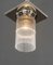 Lampade da soffitto Art Déco placcate in nichel con bastoncini di vetro, anni '20, set di 2, Immagine 19