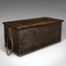 Large Antique Ships Chest, English, Ebonised Pine, Workmans Trunk, Victorian, 1850, Image 2