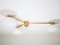 Stella Triennale Unpolierte blickdichte Deckenlampe aus Messing & Opalglas von Design für Macha 1