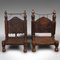 Burmese Carved Temple Chairs, 1850s, Set of 2 1