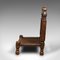 Burmese Carved Temple Chairs, 1850s, Set of 2 5