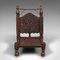 Burmesische geschnitzte Temple Chairs, 1850er, 2er Set 3