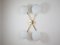 Stella Butterfly Unpolierte Deckenlampe aus Messing & Opalglas von Design für Macha 1