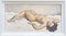 Georges Guinegault, Lying Nude, 1950s, Oil on Canvas, Framed, Image 1