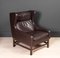 Danish Leather Wing-Back Armchair 1