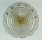 Hollywood Regency Style Ceiling Lamp in Glass and Brass, 1960s 2
