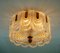 Hollywood Regency Style Ceiling Lamp in Glass and Brass, 1960s, Image 9