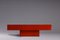 Italian Low Table in Red Lacquered Wood, 1970s 1
