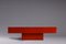 Italian Low Table in Red Lacquered Wood, 1970s, Image 1