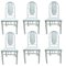 Chippendale Wooden Chairs in Imitation Bamboo, Set of 6 1