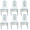 Chippendale Wooden Chairs in Imitation Bamboo, Set of 6, Image 1