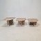 Italian Marble Coffee Tables, 1970s, Set of 3 7