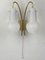 Brass and Opaline Wall Sconces, Austria, 1950s, Set of 2, Image 1