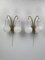 Brass and Opaline Wall Sconces, Austria, 1950s, Set of 2 2