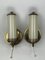 Art Deco Tubular Brass Wall Sconces, 1930s, Set of 2, Image 2