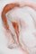 Hubertus Giebe, Kneeling Nude, Watercolor, Framed 3