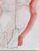 Hubertus Giebe, Kneeling Nude, Watercolor, Framed 4