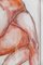 Hubertus Giebe, Nude from Behind, Watercolor, Framed 2