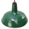 Vintage American Industrial Green Enamel Pendant Lights by Silvaking, Usa 2