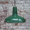 Vintage American Industrial Green Enamel Pendant Lights by Silvaking, Usa 5