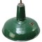 Vintage American Industrial Green Enamel Pendant Lights by Silvaking, Usa 3