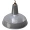 Lampada a sospensione vintage in ottone e smalto grigio industriale, Regno Unito, Immagine 3