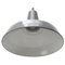 Lampada a sospensione vintage in ottone e smalto grigio industriale, Regno Unito, Immagine 4