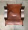 Mid-Century Brutalist Wood and Leather Safari Armchair, 1960s 6