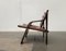 Brutalistischer Mid-Century Safari Sessel aus Holz & Leder, 1960er 25