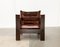 Mid-Century Brutalist Wood and Leather Safari Armchair, 1960s 24