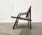 Brutalistischer Mid-Century Safari Sessel aus Holz & Leder, 1960er 2