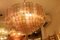 Lampadario Tronchi rotondo in vetro di Murano rosa, bianco e ambra nello stile di Venini, anni 2000, Immagine 15