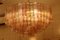 Round Pink, White and Amber Murano Glass Tronchi Chandelier in the Style of Venini, 2000s 18