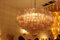 Round Pink, White and Amber Murano Glass Tronchi Chandelier in the Style of Venini, 2000s 20