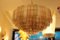 Round Pink, White and Amber Murano Glass Tronchi Chandelier in the Style of Venini, 2000s 8