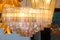 Round Pink, White and Amber Murano Glass Tronchi Chandelier in the Style of Venini, 2000s, Image 11