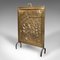 Antique Victorian French Decorative Fire Screen in Brass, 1890s 3
