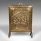 Antique Victorian French Decorative Fire Screen in Brass, 1890s 1