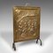 Antique Victorian French Decorative Fire Screen in Brass, 1890s 2