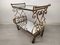 Gold Mirror Bar Cart, 1940s 2