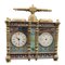 Vintage Table Clock in Gilded Brass and Cloisonne 1