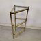 Vintage Gilded Metal Corner Shelf, 1970s 5