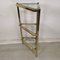 Vintage Gilded Metal Corner Shelf, 1970s 3