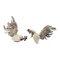 Mexican Fighting Cocks Sculptures in Silver, Set of 2 1
