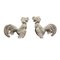 Mexican Fighting Cocks Sculptures in Silver, Set of 2 4