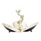 Centerpiece with 3 Shell-Shaped Trays and Spanish Silver Fish Sculpture 2